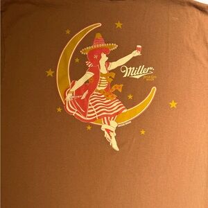 Miller High Life Moon Men Graphic Tee - Brown & Red